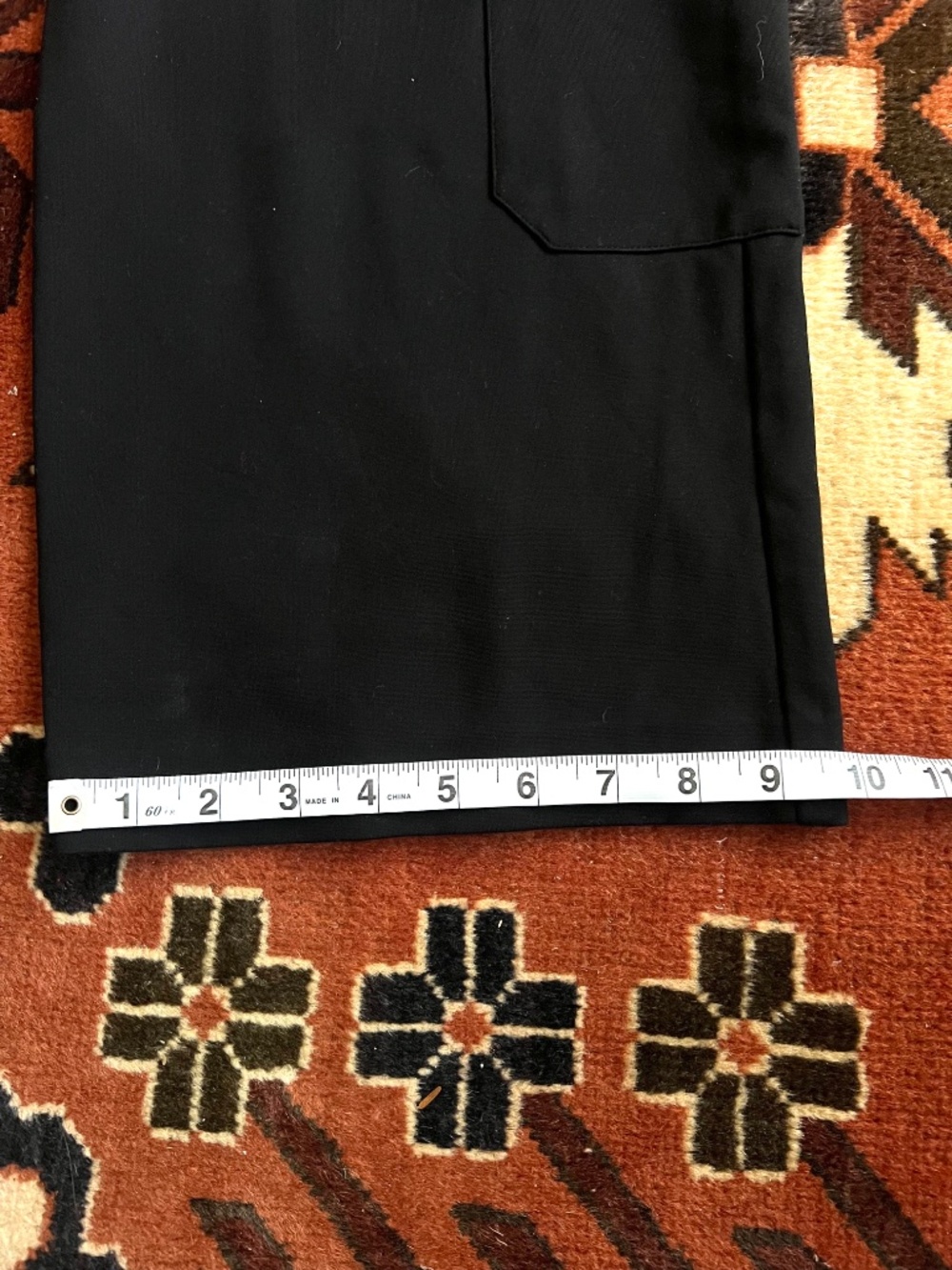 rag & bone Black Wide Leg Cargo Pants L High Rise Stretch Viscose Multi Pocket - Picture 9 of 9